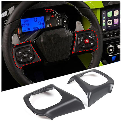 For Polaris Slingshot Sublake 2020-023 ABS Carbon Fiber Car Steering Wheel Button Decorative Frame Sticker Car Accessories