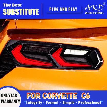 AKD Tail Lamp for Chevrolet Corvette c6 LED Tail Light 2014-2019 ZR1 Rear Fog Brake Turn Signal Automotive Accessories