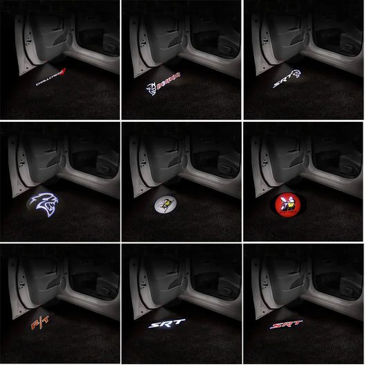 Car Door Logo LED Ghost Shadow Emblem Projector For Dodge Challenger SRT Scat Pack Demon Charge