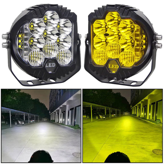 5/7/8 In LED Work Light Amber White Led Fog Driving Combo Lights Bar for Jeep Wrangler ATV UTV SUV Offroad 4x4 Pickup Ford Truck