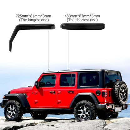 Side Window Deflector Exterior Weather Shield Shelters Wind Rain Shade Visor Guard For Jeep Wrangler 2/4-door JK 2007-2018