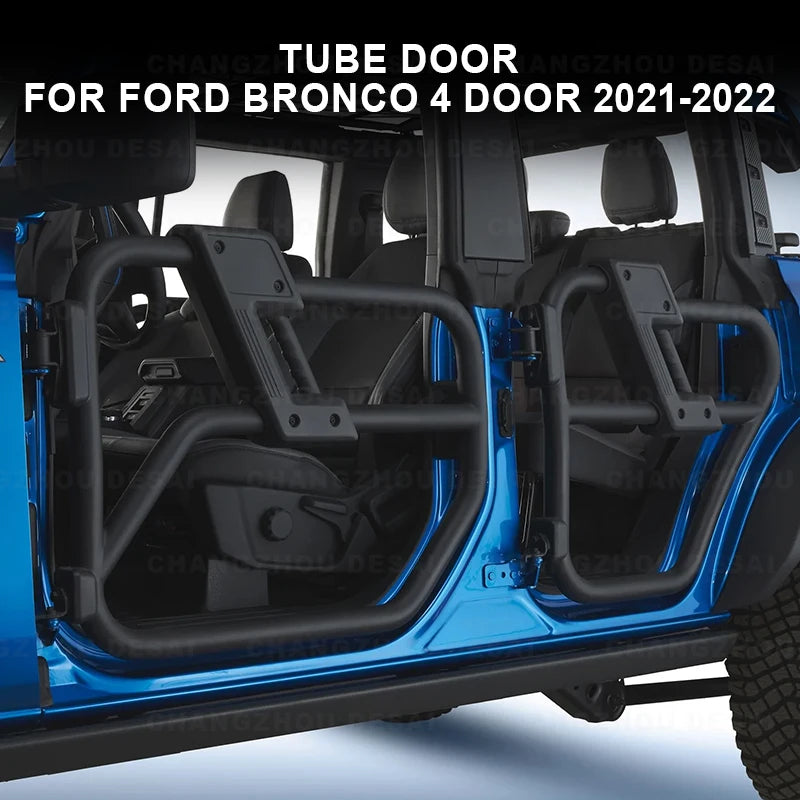 Car extior accessories body parts modifiable Black Front Rear Trail Doors Tube Door for Ford Bronco 4 door 2021 2022 2023