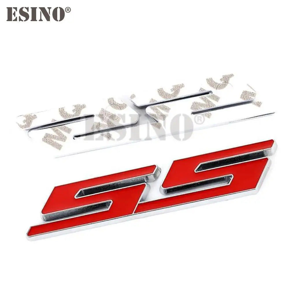 New Car Styling 3D Metal Chrome Zinc Alloy Emblem Car Body SS Front Grill Badge Sticker Decal for Chevrolet SS Camaro SS