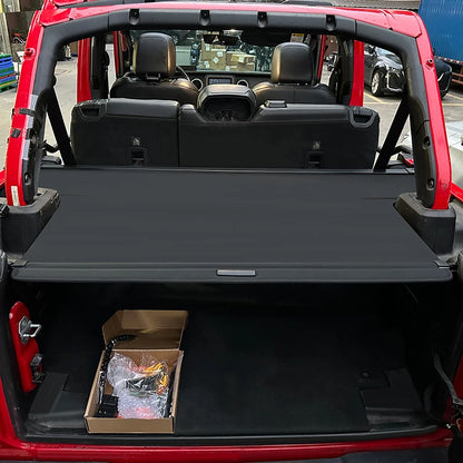 For Jeep Wrangler JL 4 Door with/Hard Top 2018-2023 (Not For 2.0T 4XE & Soft Top),Trunk Cargo Cover Luggage Shade Accessories