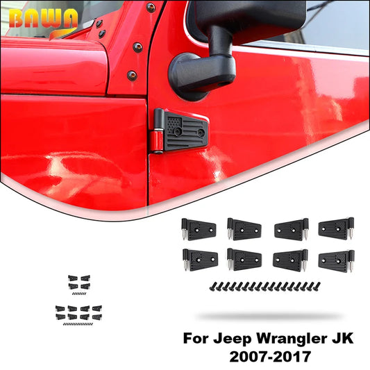 BAWA Aluminium Alloy U.S. Flag Door Side Hinges For Jeep Wrangler 2007-2017 Car Original Exterior Accessories