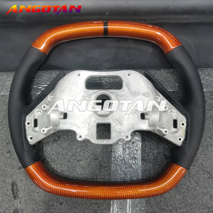 Sports Racing Fit For Chevrolet Corvette C8 2018-2020 100% Orange Carbon Fiber Steering Wheel C6 C7 z06 zr1